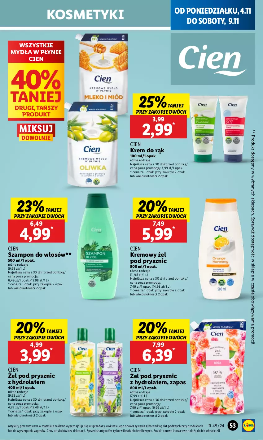 Gazetka promocyjna Lidl - GAZETKA - ważna 04.11 do 06.11.2024 - strona 59 - produkty: Hydrolat, Krem do rąk, Szampon