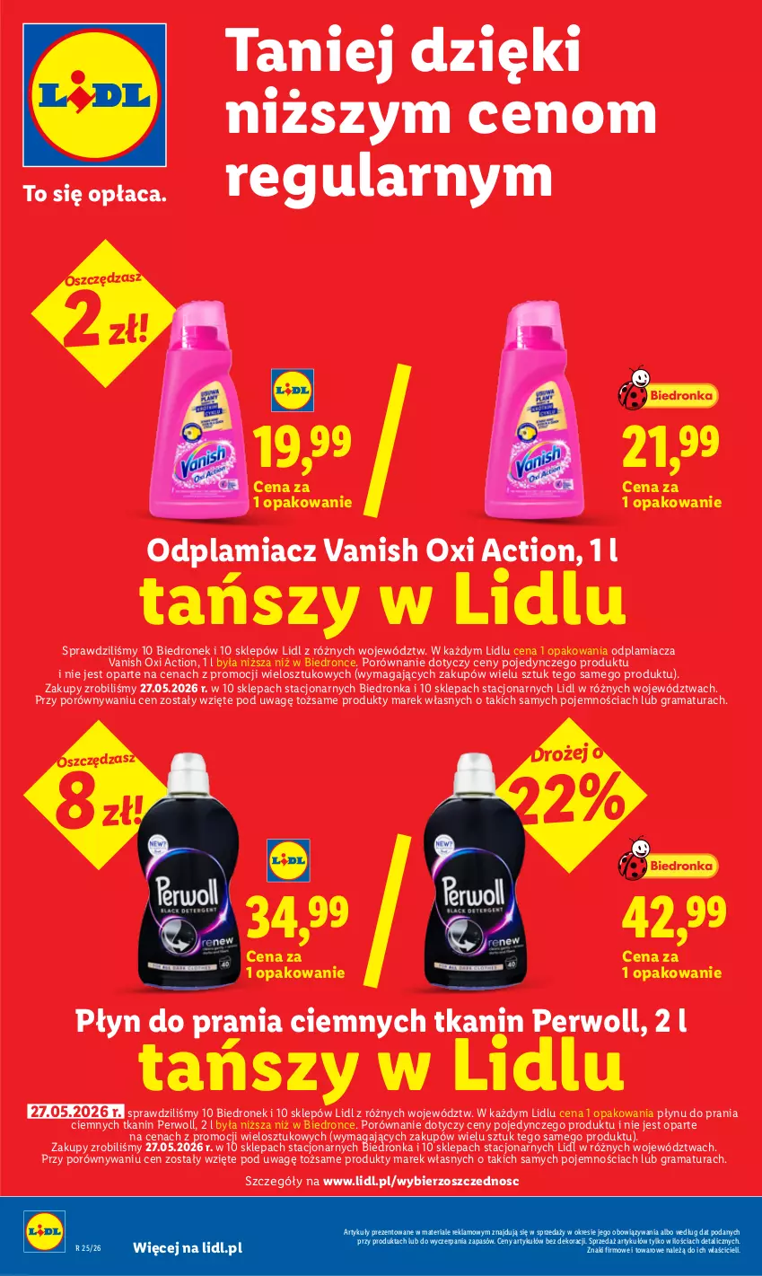 Gazetka promocyjna Lidl - Gazetka ważna od 22.06 do 24.06 - ważna 22.06 do 24.06.2026 - strona 24 - produkty: Gra, Odplamiacz, Perwoll, Płyn do prania, Por, Rama, Vanish