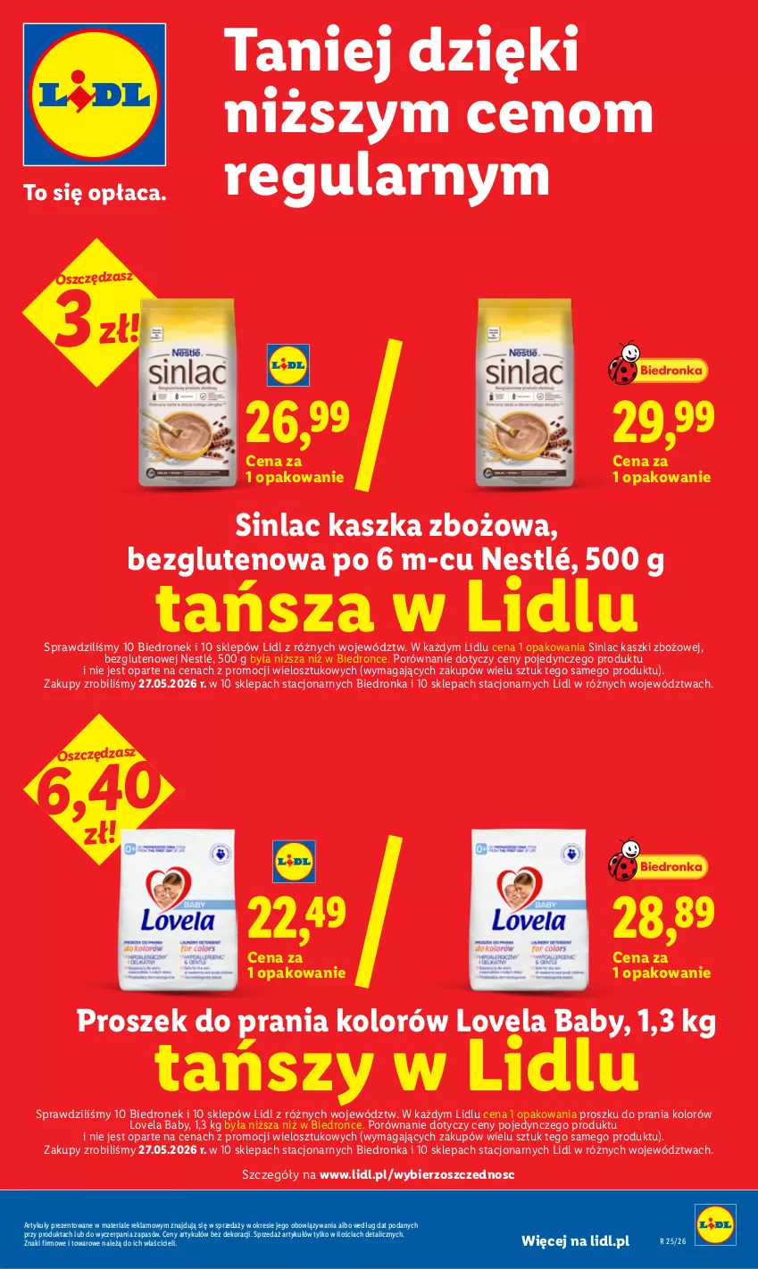Gazetka promocyjna Lidl - Gazetka ważna od 22.06 do 24.06 - ważna 22.06 do 24.06.2026 - strona 25 - produkty: Lovela, Nestlé, Por, Proszek do prania, Sinlac