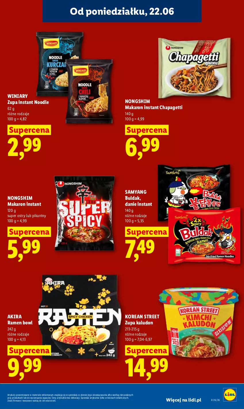 Gazetka promocyjna Lidl - Gazetka ważna od 22.06 do 24.06 - ważna 22.06 do 24.06.2026 - strona 47 - produkty: Makaron, Winiary, Zupa