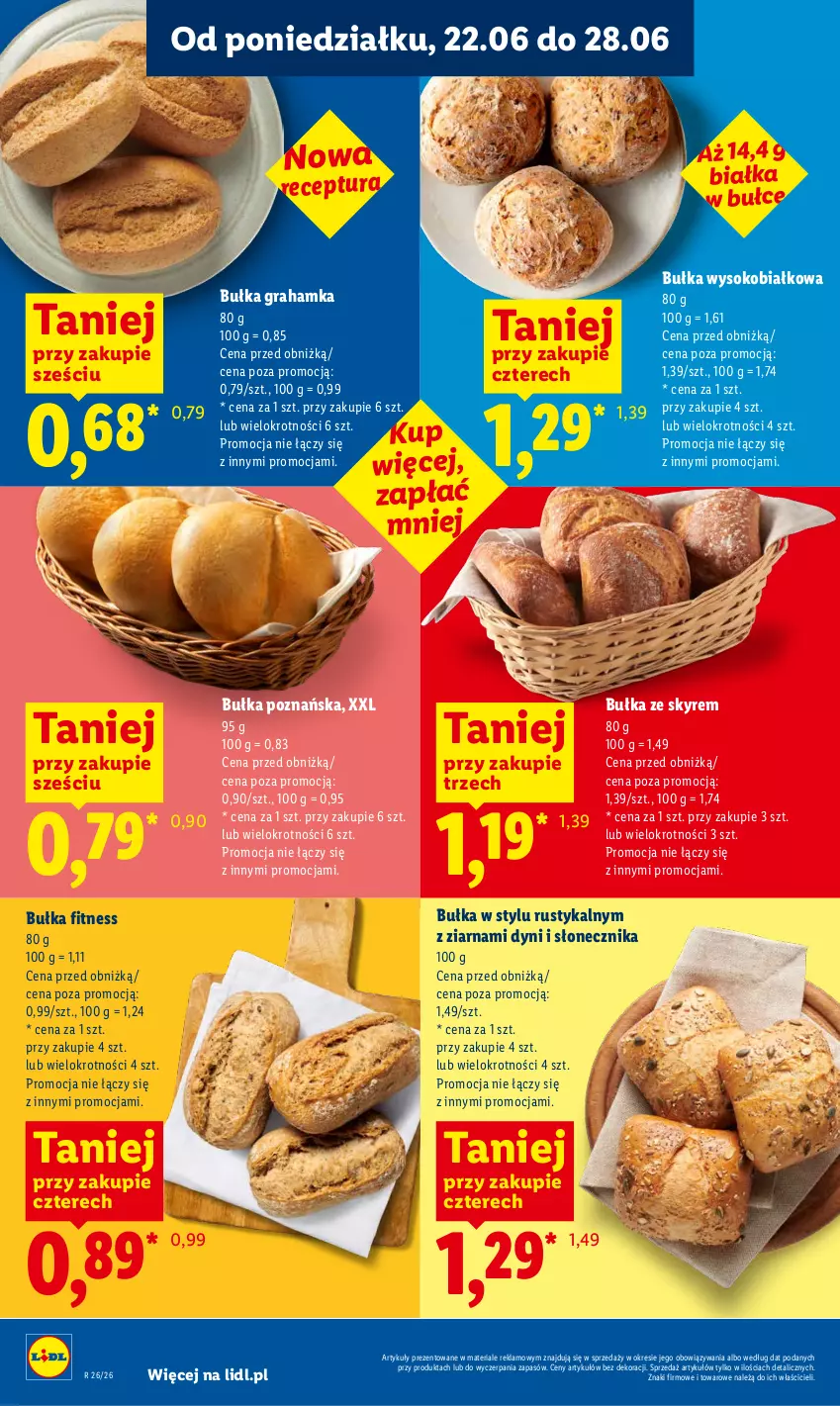Gazetka promocyjna Lidl - Gazetka ważna od 22.06 do 24.06 - ważna 22.06 do 24.06.2026 - strona 52 - produkty: Bułka, Bułka fitness, Bułka grahamka, Gra, Rust, Sok