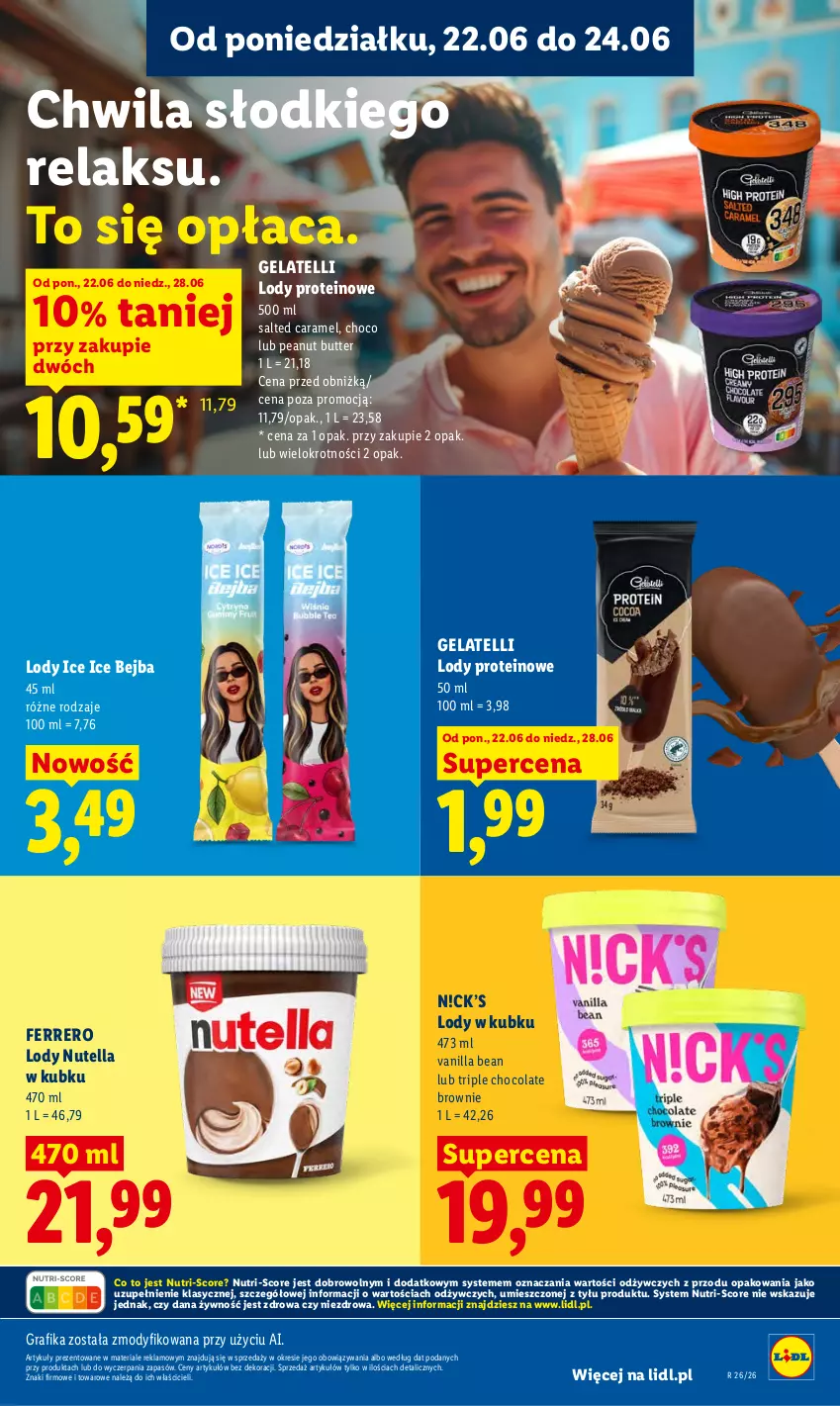 Gazetka promocyjna Lidl - Gazetka ważna od 22.06 do 24.06 - ważna 22.06 do 24.06.2026 - strona 67 - produkty: Brownie, Ferrero, Gra, Grafika, Lody, Nutella