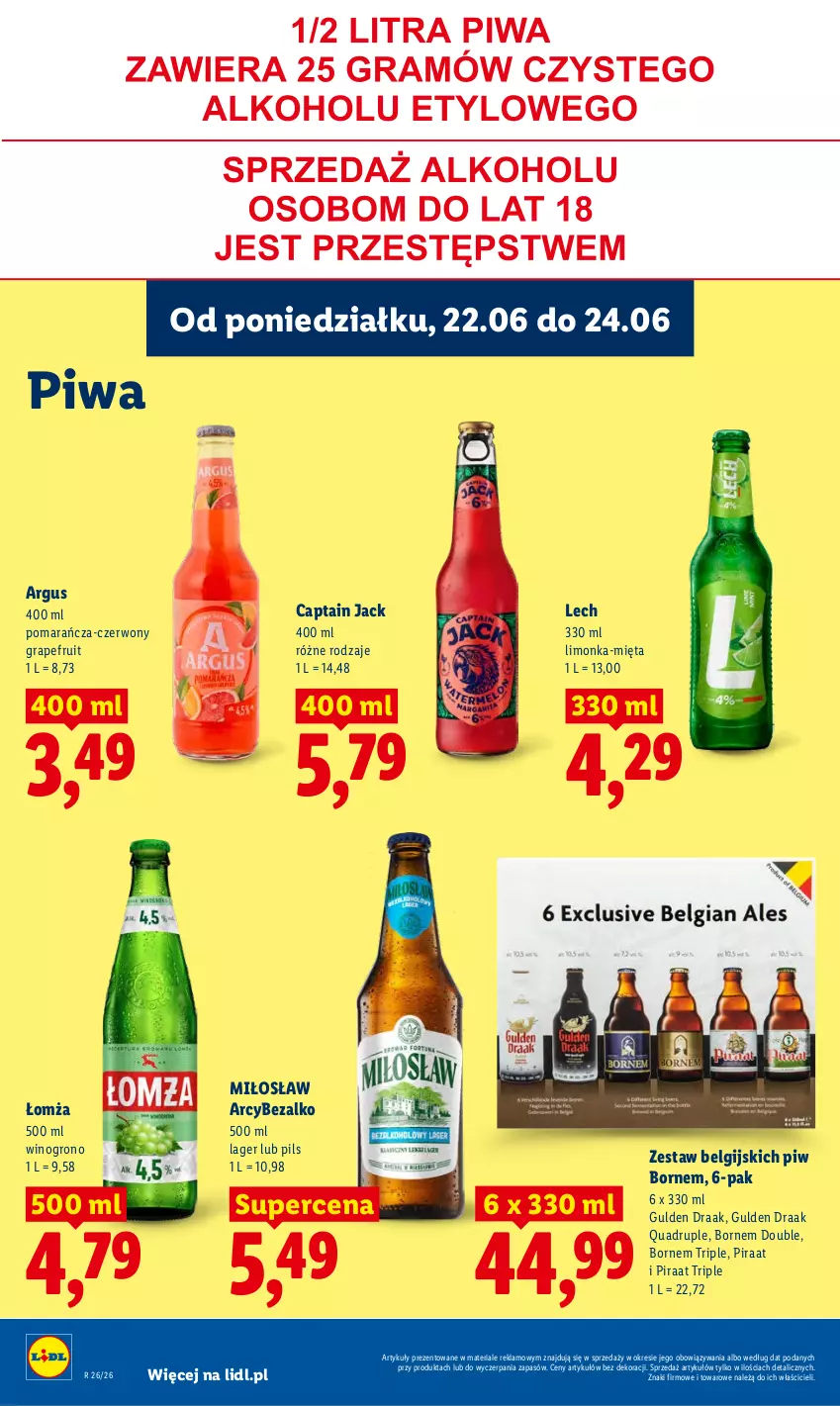 Gazetka promocyjna Lidl - Gazetka ważna od 22.06 do 24.06 - ważna 22.06 do 24.06.2026 - strona 76 - produkty: Captain Jack, Gra, LG, Limonka, Mięta, Piwa, Wino