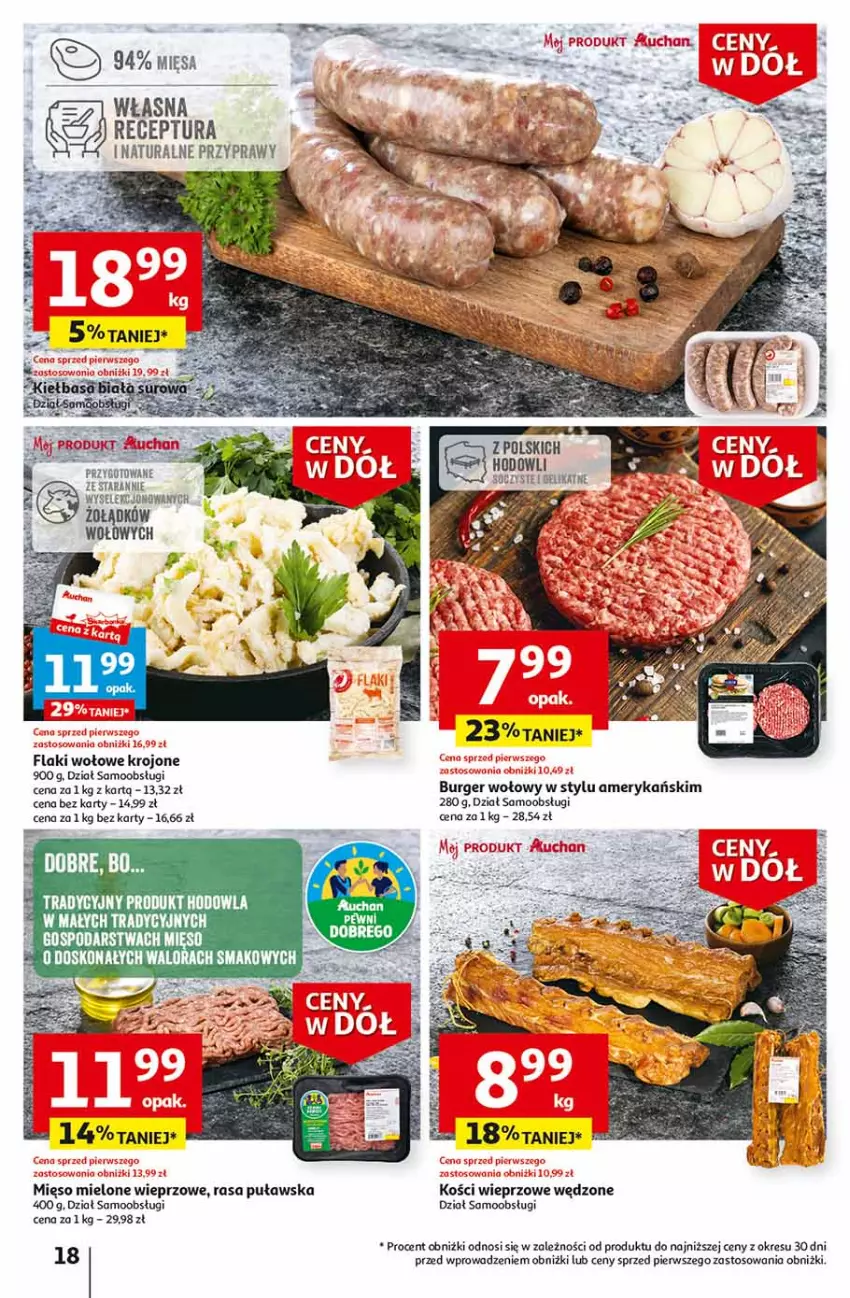 Gazetka promocyjna Auchan - Gazetka Ceny w dół Część 2 Hipermarket Auchan - ważna 11.01 do 17.01.2024 - strona 18 - produkty: Fa, Mięso, Por, Przyprawy
