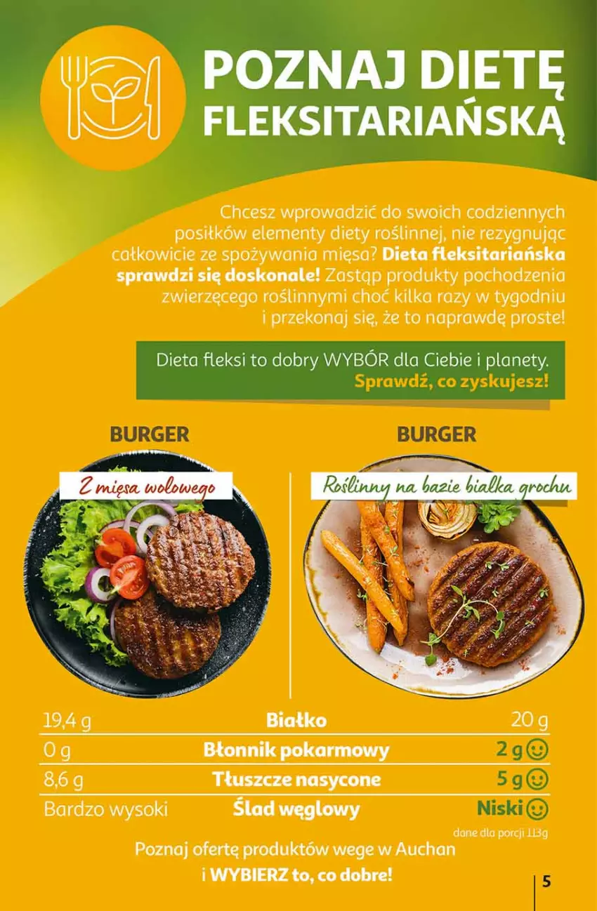 Gazetka promocyjna Auchan - Gazetka Ceny w dół Część 2 Hipermarket Auchan - ważna 11.01 do 17.01.2024 - strona 5 - produkty: Burger, LG, Por, Sok