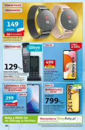 Gazetka promocyjna Auchan - Gazetka Ceny w dół Część 2 Hipermarket Auchan - Gazetka - ważna od 17.01 do 17.01.2024 - strona 40 - produkty: Sok, Por, Telefon, Słuchawki, Warka, Tarka, Smartwatch, Sport, Krokomierz, Bateria, Samsung, Latarka, Gala, Smartfon