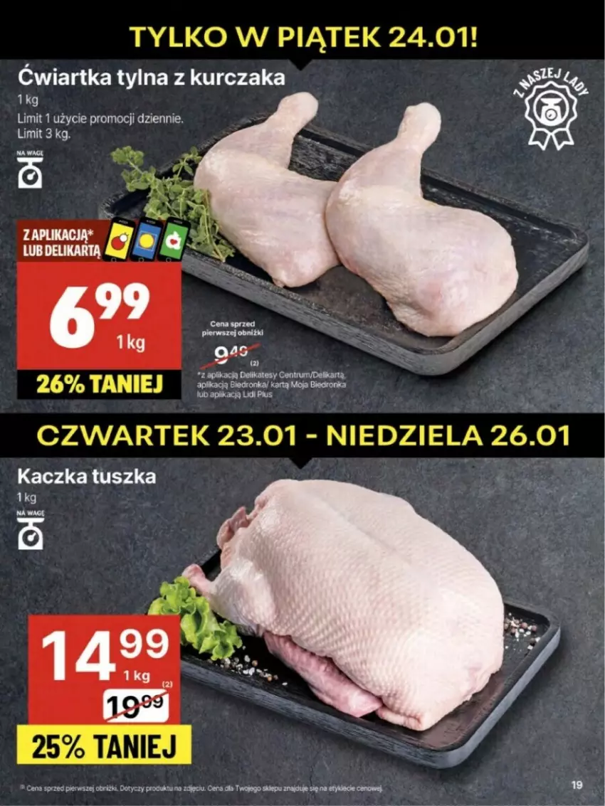 Gazetka promocyjna Delikatesy Centrum - ważna 23.01 do 29.01.2025 - strona 11 - produkty: Kaczka, Kurczak, Rum, Ser, Tusz