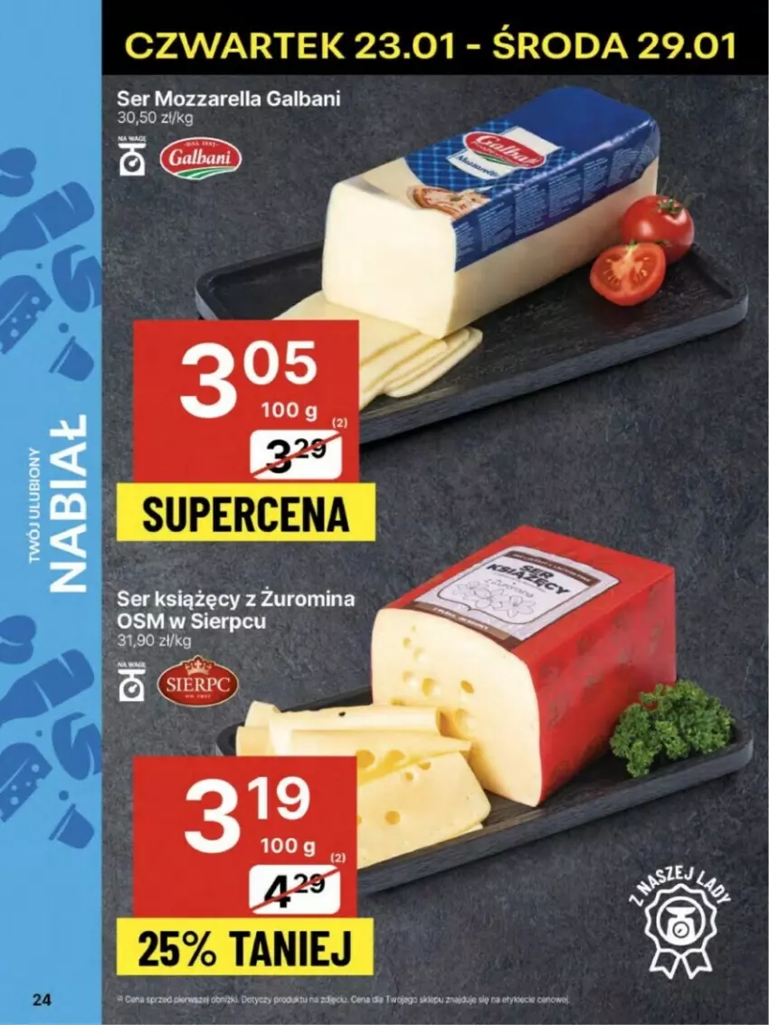 Gazetka promocyjna Delikatesy Centrum - ważna 23.01 do 29.01.2025 - strona 17 - produkty: Galbani, Mozzarella, Ser