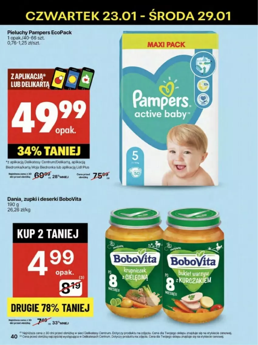 Gazetka promocyjna Delikatesy Centrum - ważna 23.01 do 29.01.2025 - strona 35 - produkty: BoboVita, Deser, Pampers, Pieluchy, Rum, Ser