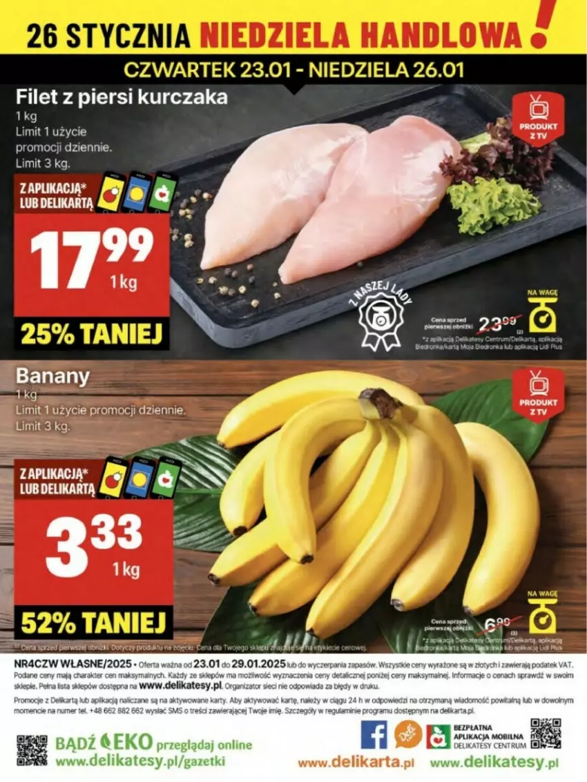 Gazetka promocyjna Delikatesy Centrum - ważna 23.01 do 29.01.2025 - strona 37 - produkty: Banany, Fa, Filet z piersi kurczaka, Gra, Kurczak, LG, Mobil, Orka, Piórnik, Rum