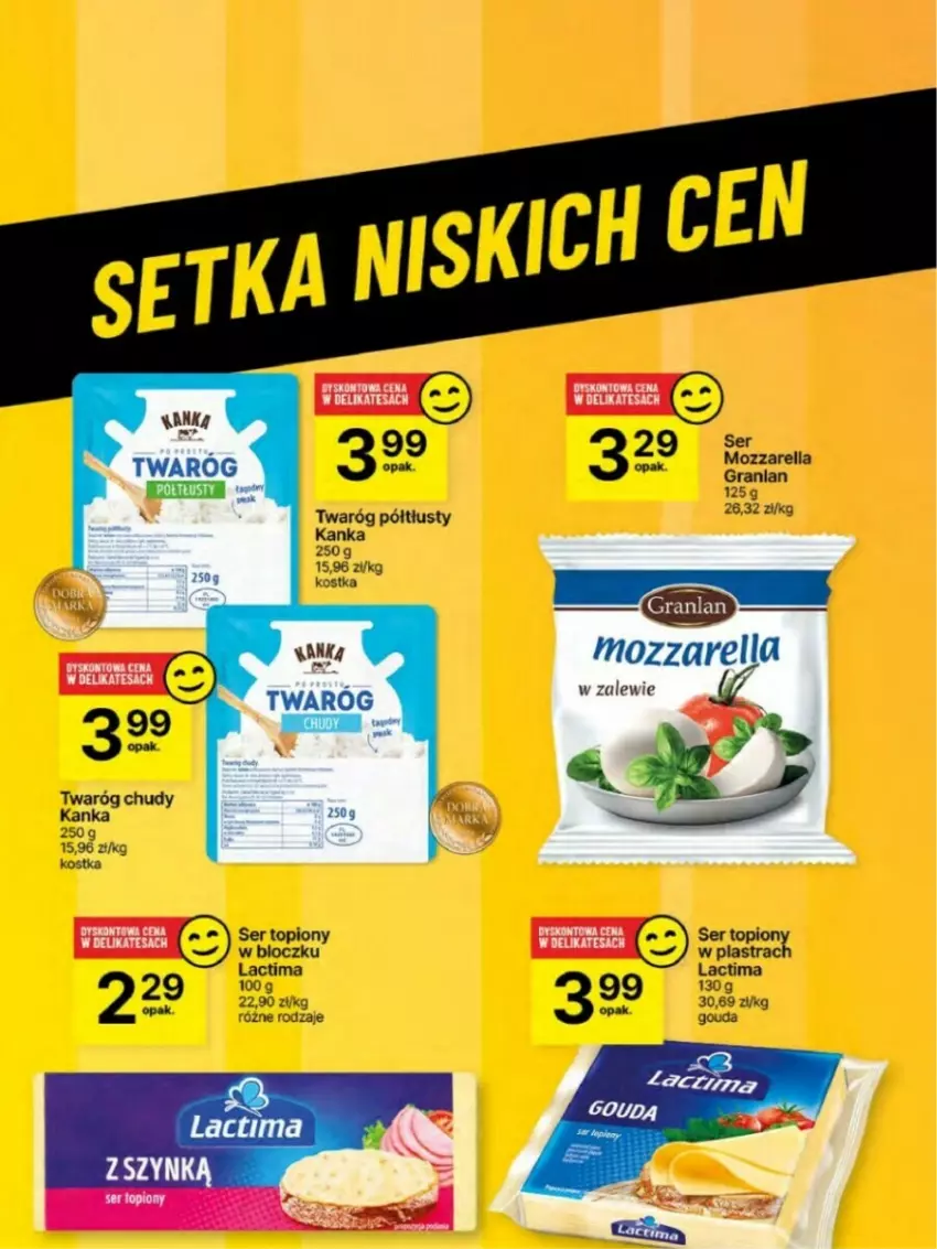 Gazetka promocyjna Delikatesy Centrum - ważna 23.01 do 29.01.2025 - strona 41 - produkty: Gra, Mozzarella, Ser, Ser topiony, Top, Twaróg, Twaróg chudy, Twaróg półtłusty