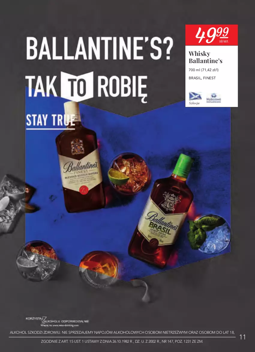 Gazetka promocyjna Stokrotka - Oferta alkoholowa - ważna 25.03 do 21.04.2021 - strona 11 - produkty: Koc, Whisky