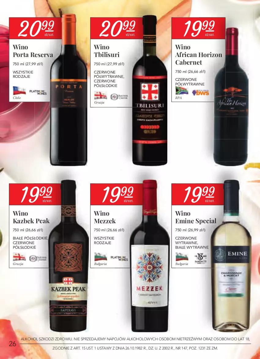 Gazetka promocyjna Stokrotka - Oferta alkoholowa - ważna 25.03 do 21.04.2021 - strona 26 - produkty: Por, Ser, Wino