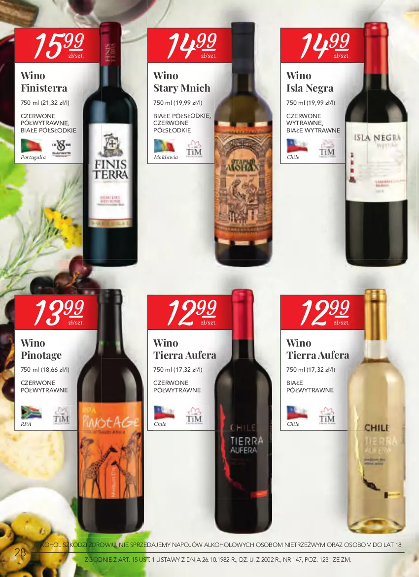 Gazetka promocyjna Stokrotka - Oferta alkoholowa - ważna 25.03 do 21.04.2021 - strona 28 - produkty: Gra, Isla, Por, Wino