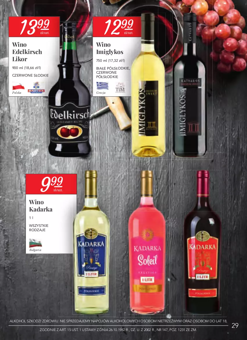 Gazetka promocyjna Stokrotka - Oferta alkoholowa - ważna 25.03 do 21.04.2021 - strona 29 - produkty: Wino