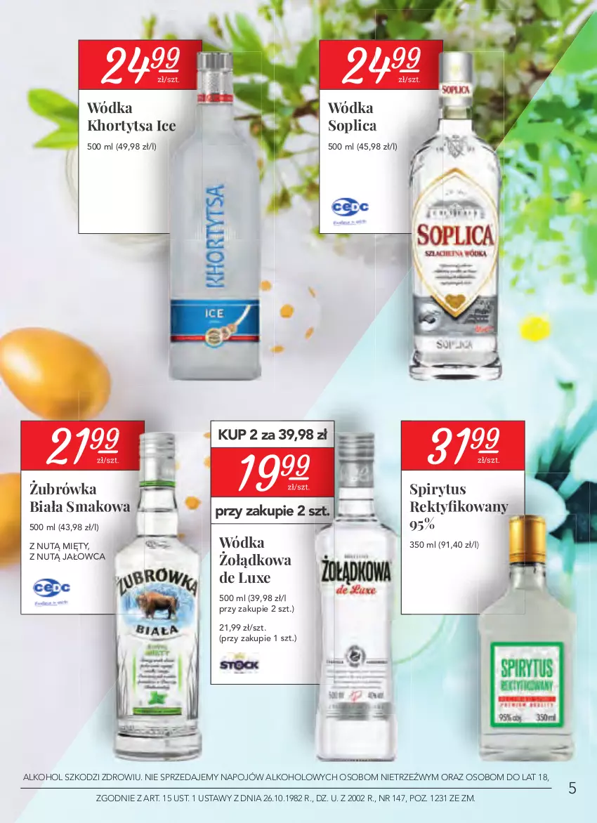 Gazetka promocyjna Stokrotka - Oferta alkoholowa - ważna 25.03 do 21.04.2021 - strona 5 - produkty: Soplica, Wódka