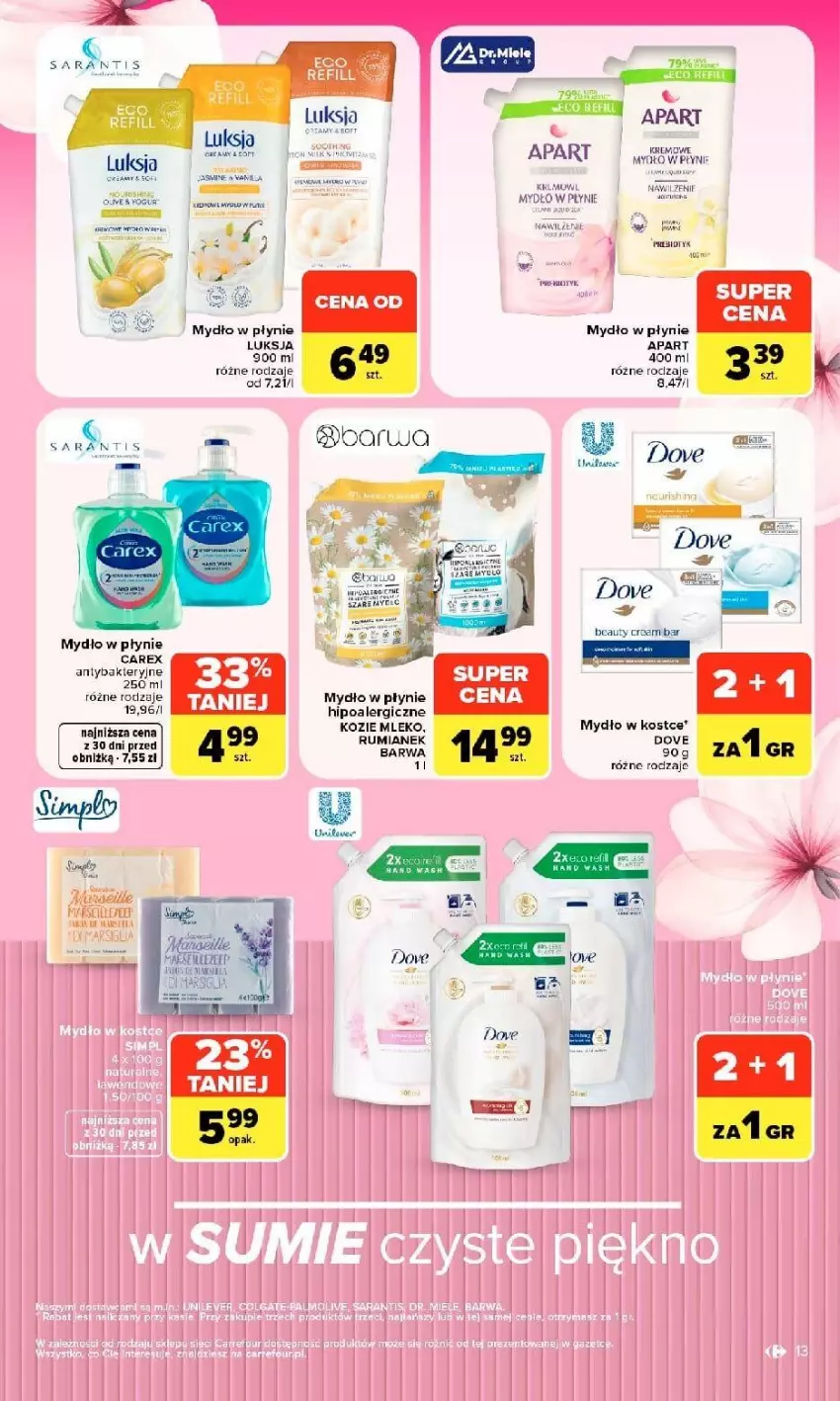 Gazetka promocyjna Carrefour - Gazetka Carrefour w SUMIE siebie znasz najlepiej - ważna 07.09 do 19.09.2026 - strona 13 - produkty: Dove, Fa, HP, LG, Luksja, Mars, Mleko, Mydło, Mydło w płynie, Rum
