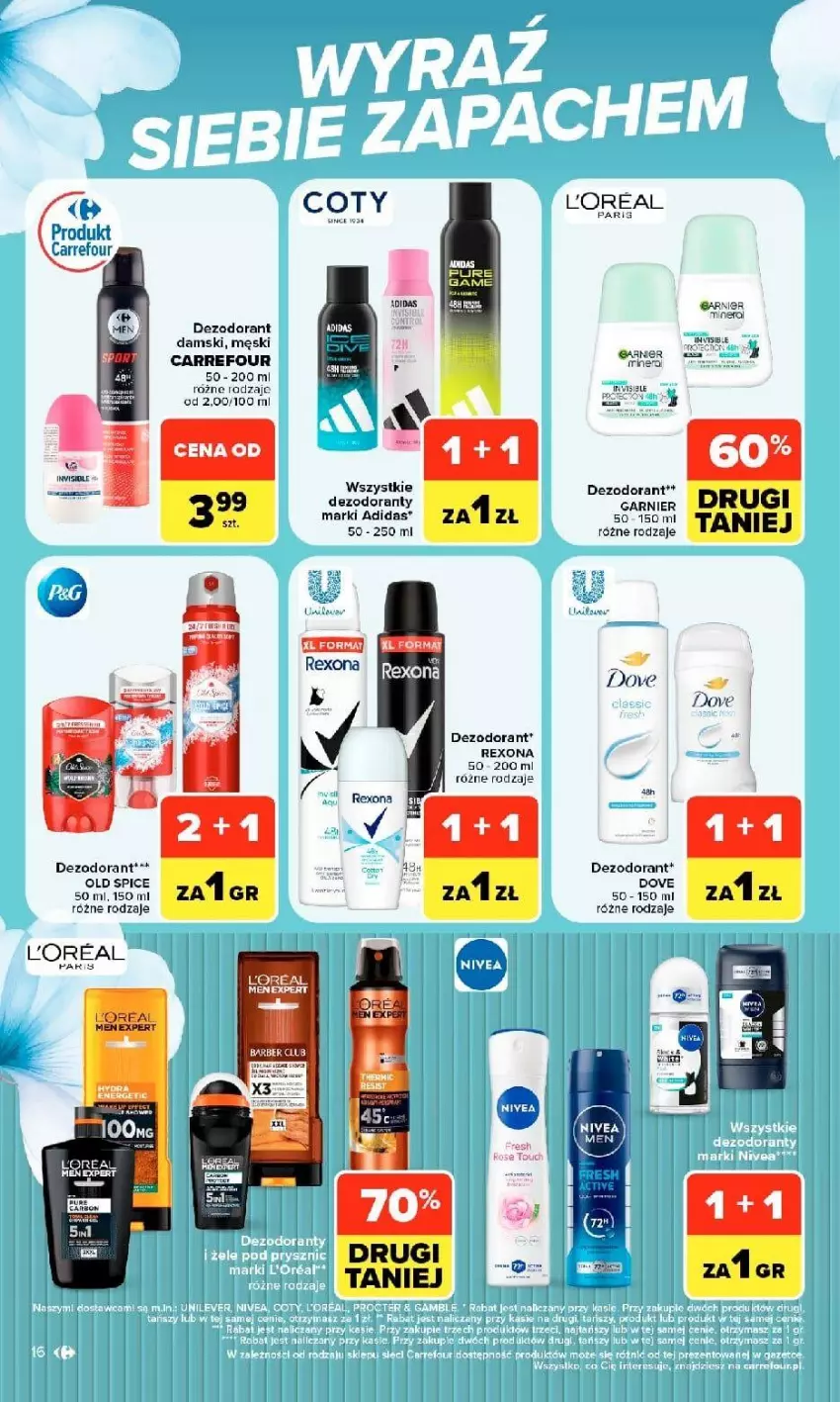 Gazetka promocyjna Carrefour - Gazetka Carrefour w SUMIE siebie znasz najlepiej - ważna 07.09 do 19.09.2026 - strona 16 - produkty: Adidas, Dezodorant, Fa, Garnier, Piec, Pur, Rexona