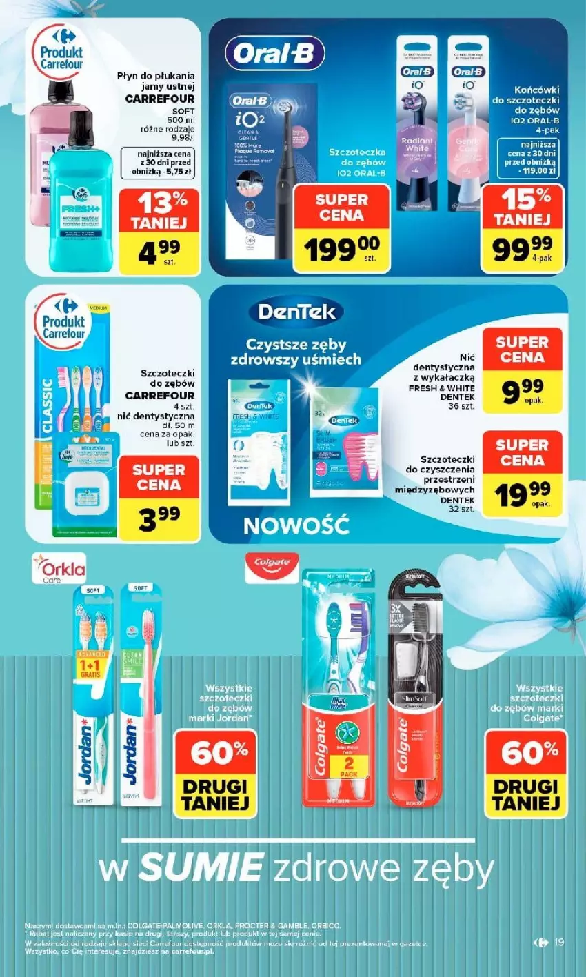 Gazetka promocyjna Carrefour - Gazetka Carrefour w SUMIE siebie znasz najlepiej - ważna 07.09 do 19.09.2026 - strona 19 - produkty: Nić dentystyczna, Płyn do płukania, Płyn do płukania jamy ustnej