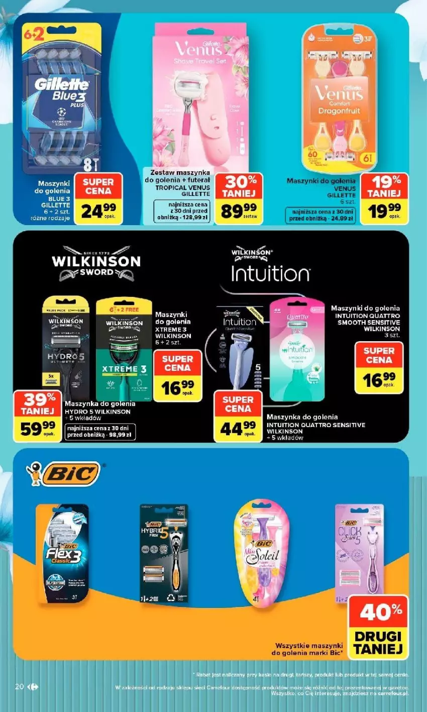 Gazetka promocyjna Carrefour - Gazetka Carrefour w SUMIE siebie znasz najlepiej - ważna 07.09 do 19.09.2026 - strona 20 - produkty: Gillette, Maszynka, Maszynka do golenia, Ser, Szynka, Tera, Tropical, Venus