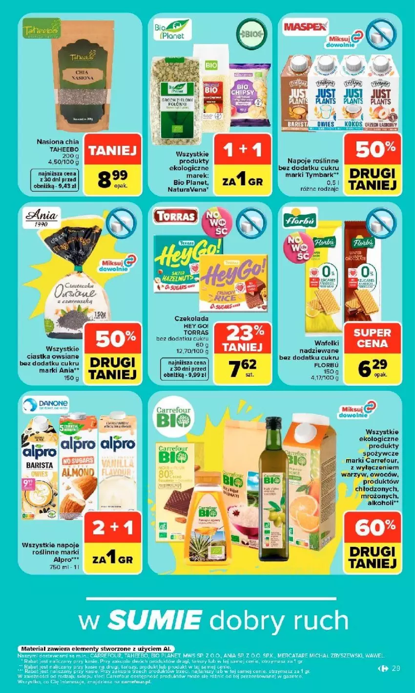 Gazetka promocyjna Carrefour - Gazetka Carrefour w SUMIE siebie znasz najlepiej - ważna 07.09 do 19.09.2026 - strona 29 - produkty: Alpro, Chia, Ciastka, Czekolada, Groch, Napoje