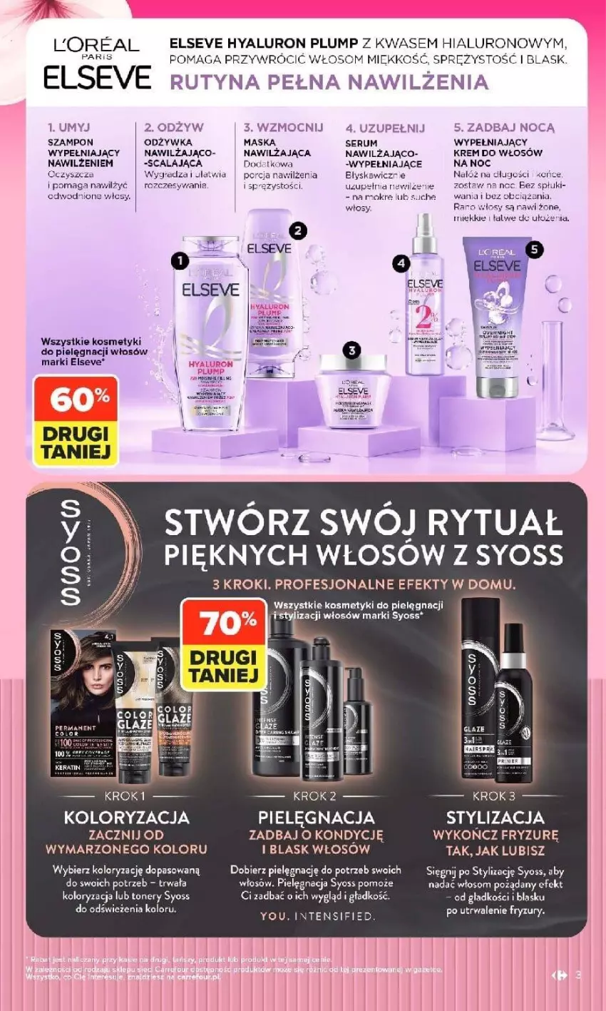 Gazetka promocyjna Carrefour - Gazetka Carrefour w SUMIE siebie znasz najlepiej - ważna 07.09 do 19.09.2026 - strona 3 - produkty: BIC, Elseve, Fa, Gra, Kosmetyki do pielęgnacji, Maska, Odżywka, Por, Rum, Ser, Serum, Syoss