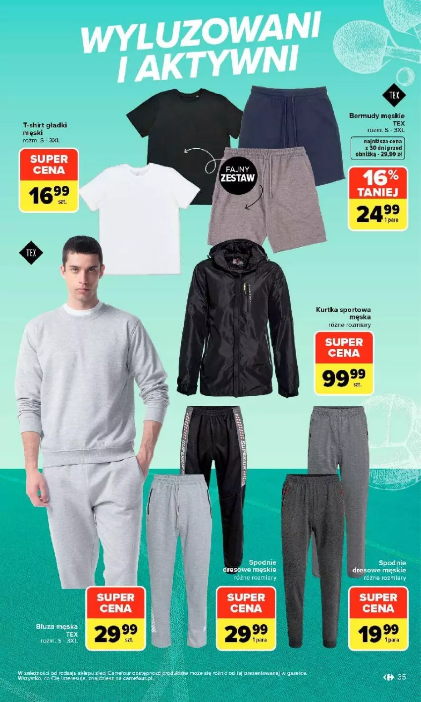 Gazetka promocyjna Carrefour - Gazetka Carrefour w SUMIE siebie znasz najlepiej - ważna 07.09 do 19.09.2026 - strona 35 - produkty: Bermudy, Kurtka, Por, Sport, T-shirt