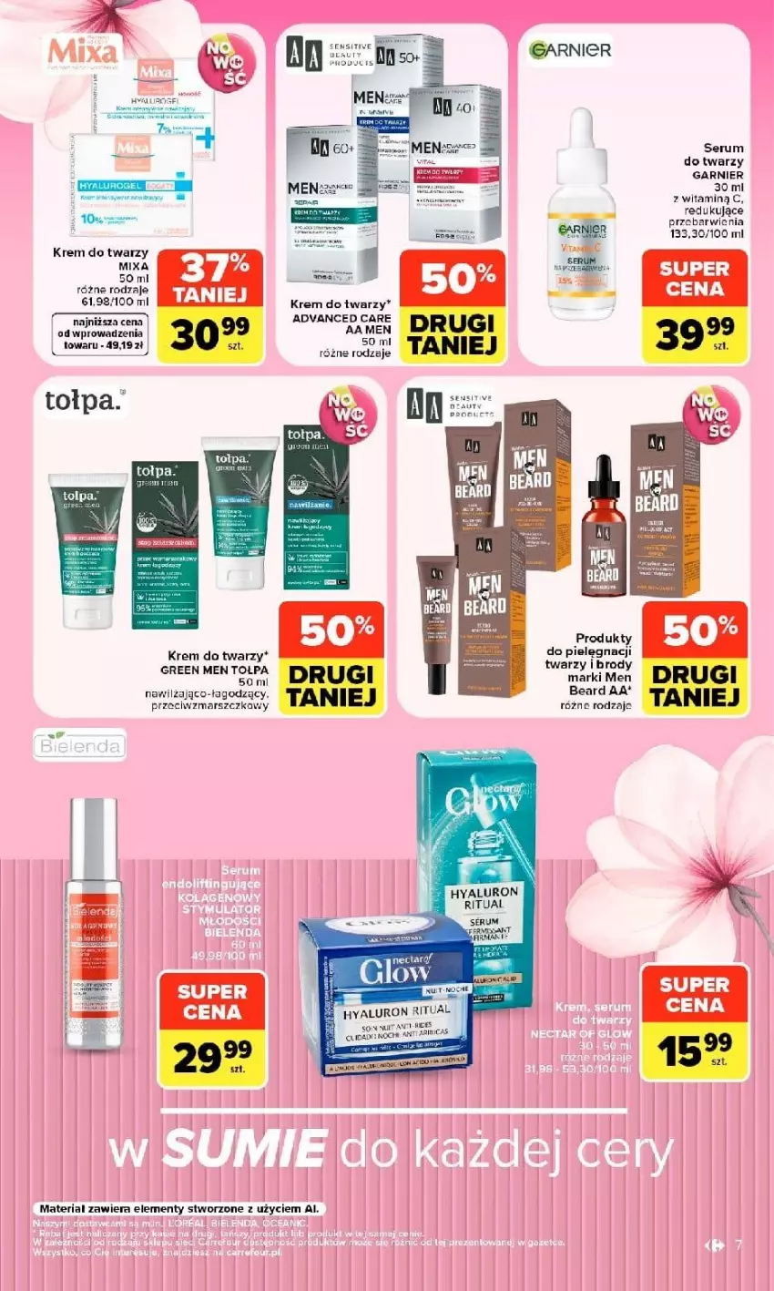 Gazetka promocyjna Carrefour - Gazetka Carrefour w SUMIE siebie znasz najlepiej - ważna 07.09 do 19.09.2026 - strona 7 - produkty: Advanced Care, Garnier, Krem do twarzy, Mars, Mixa, Rum, Ser, Serum, Sito, Tago, Tołpa