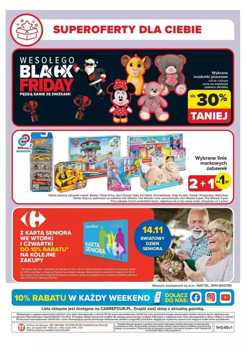 Gazetka promocyjna Carrefour - ważna 12.11 do 16.11.2024 - strona 35 - produkty: Barbie, Chodzik, Fisher-Price, Hot Wheels, Koc, Mattel, Samochodziki, Wiko