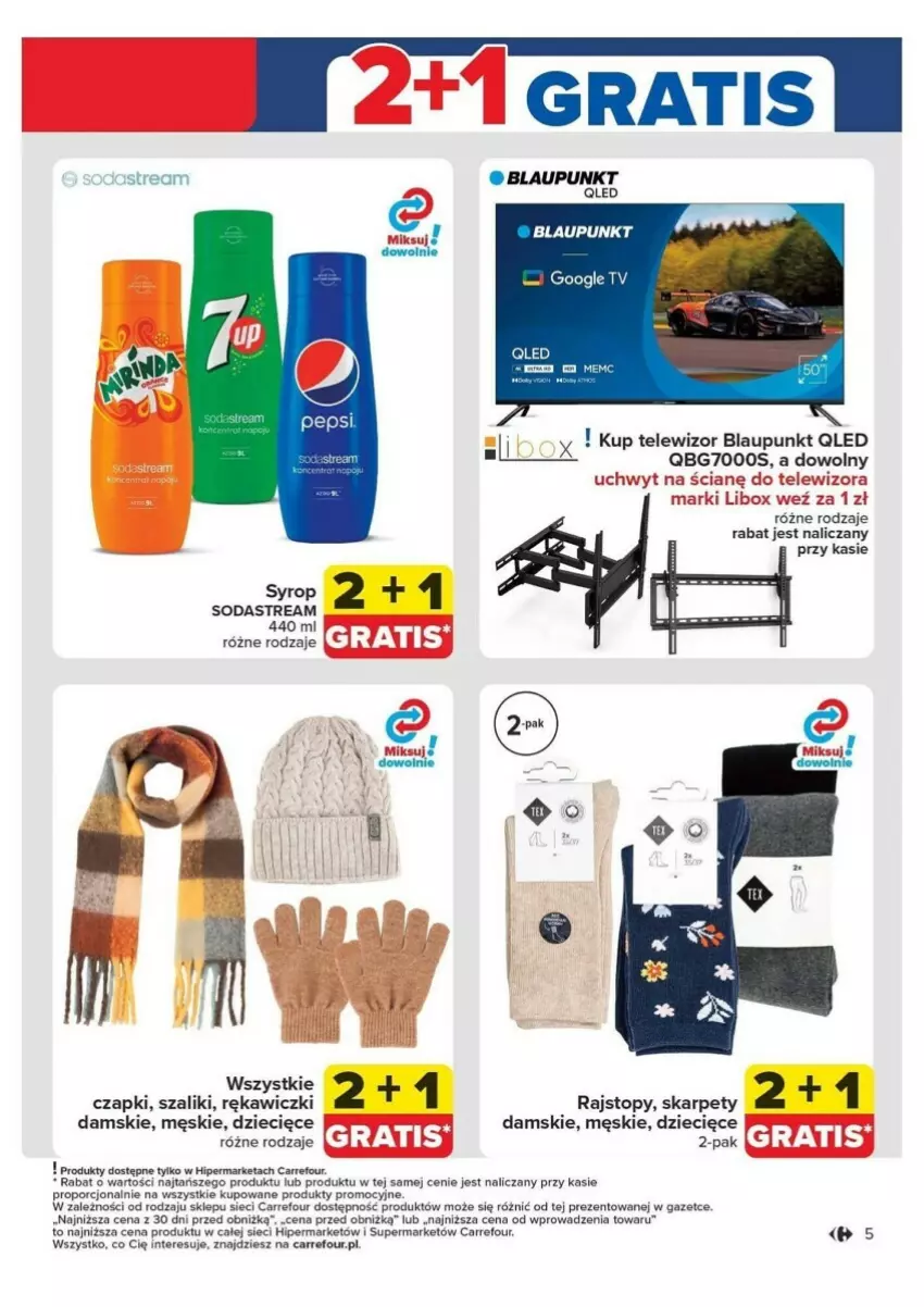 Gazetka promocyjna Carrefour - ważna 12.11 do 16.11.2024 - strona 39 - produkty: Czapki, szaliki, rękawiczki, Dzieci, Karp, Pepsi, Por, Rajstopy, Szal, Telewizor, Top