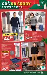 Gazetka promocyjna Aldi - Artykuły przemysłowe i tekstylia - Gazetka - ważna od 02.12 do 02.12.2023 - strona 3 - produkty: Sweter, Kapcie, Wełna, Spodnie, Wkładki, Piżama, Fa