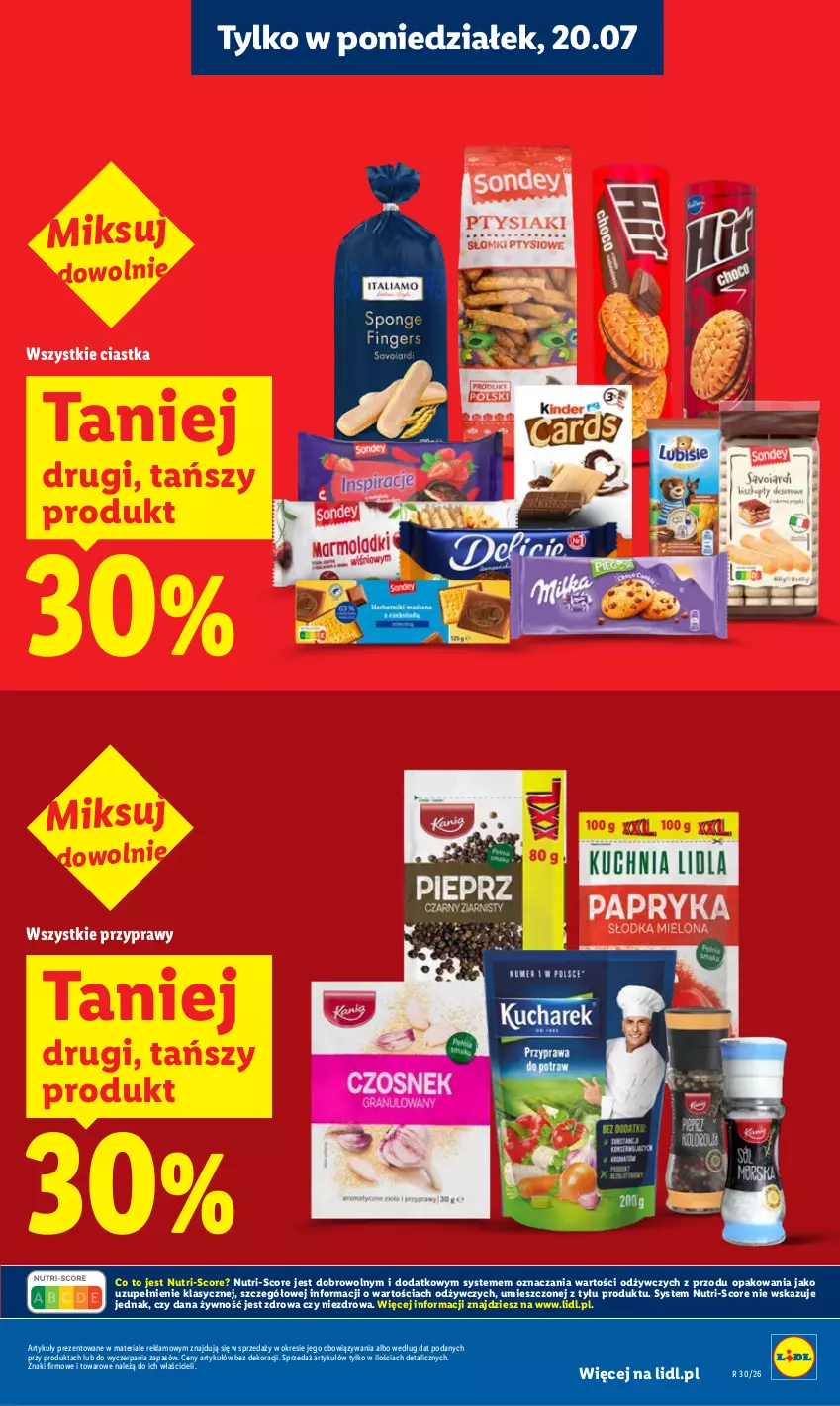 Gazetka promocyjna Lidl - Gazetka ważna od 20.07 do 22.07 - ważna 20.07 do 22.07.2026 - strona 21 - produkty: Ciastka, Przyprawy