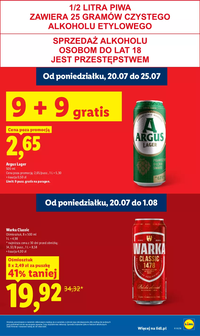 Gazetka promocyjna Lidl - Gazetka ważna od 20.07 do 22.07 - ważna 20.07 do 22.07.2026 - strona 23 - produkty: Gra, Warka