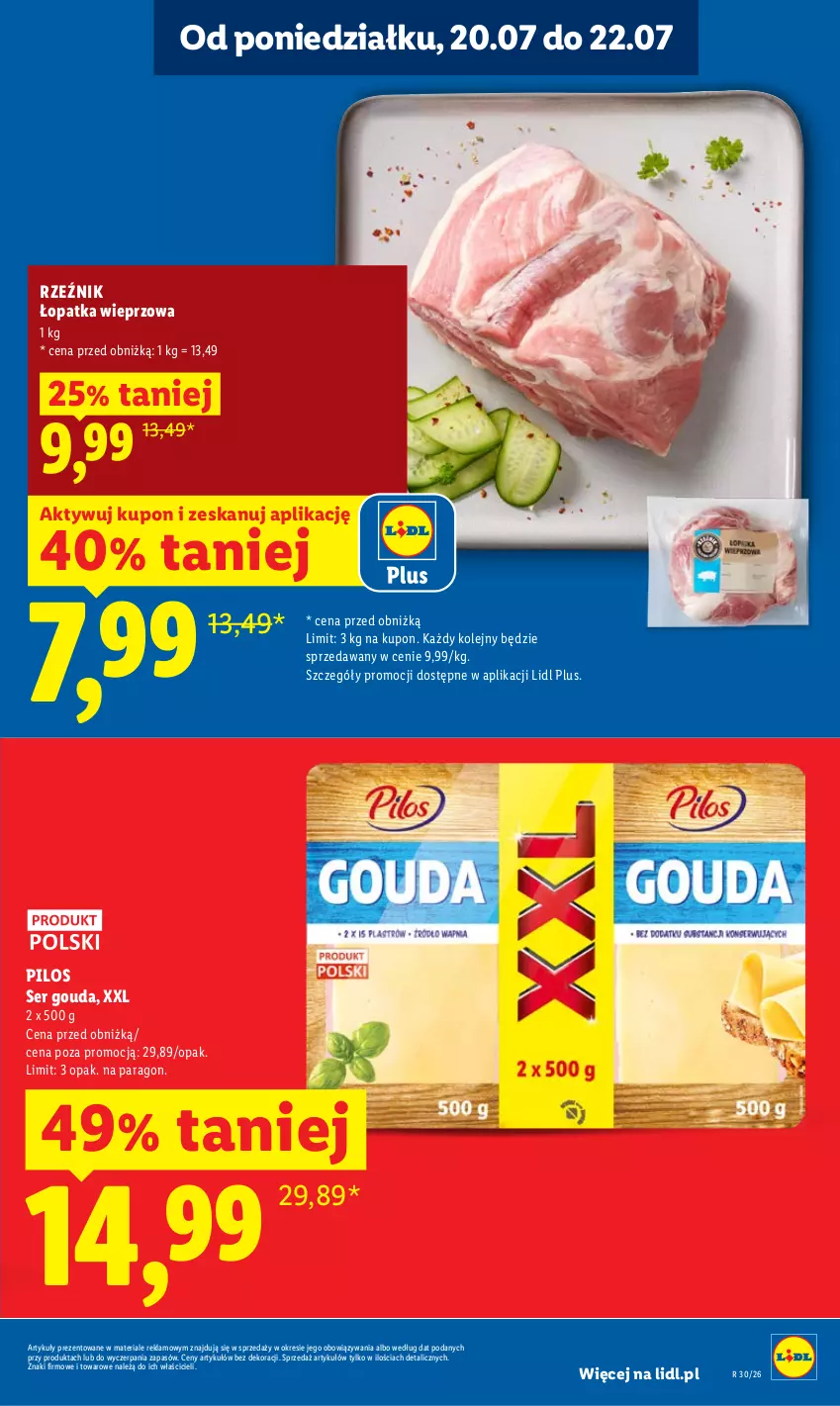 Gazetka promocyjna Lidl - Gazetka ważna od 20.07 do 22.07 - ważna 20.07 do 22.07.2026 - strona 5 - produkty: Gouda, Olej, Pilos, Ser