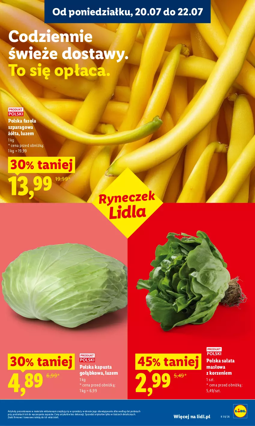 Gazetka promocyjna Lidl - Gazetka ważna od 20.07 do 22.07 - ważna 20.07 do 22.07.2026 - strona 51 - produkty: Fa, Fasola, Fasola szparagowa, Masło, Sałat, Sałata masłowa
