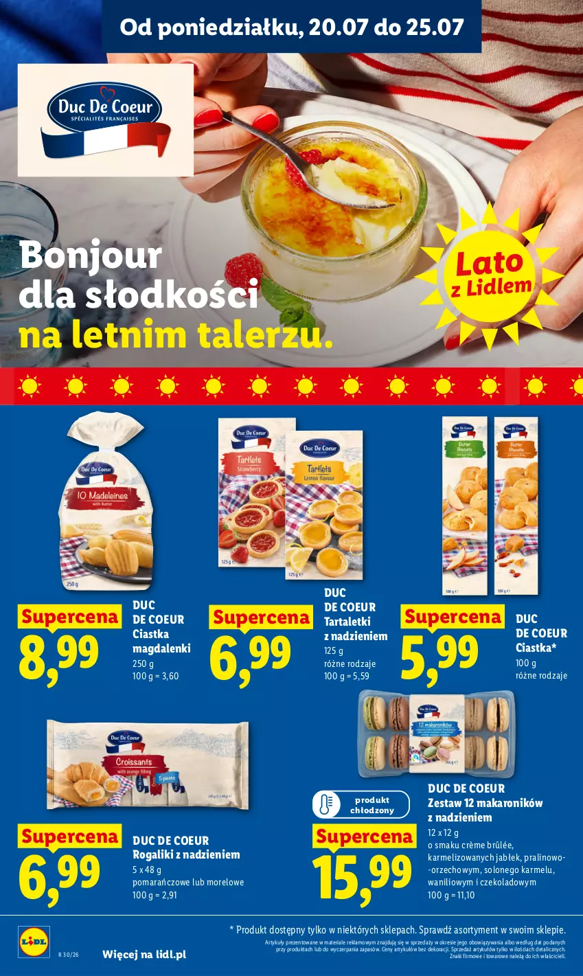 Gazetka promocyjna Lidl - Gazetka ważna od 20.07 do 22.07 - ważna 20.07 do 22.07.2026 - strona 56 - produkty: Ciastka, Crème brûlée, Makaron, Rogal, Talerz, Tarta
