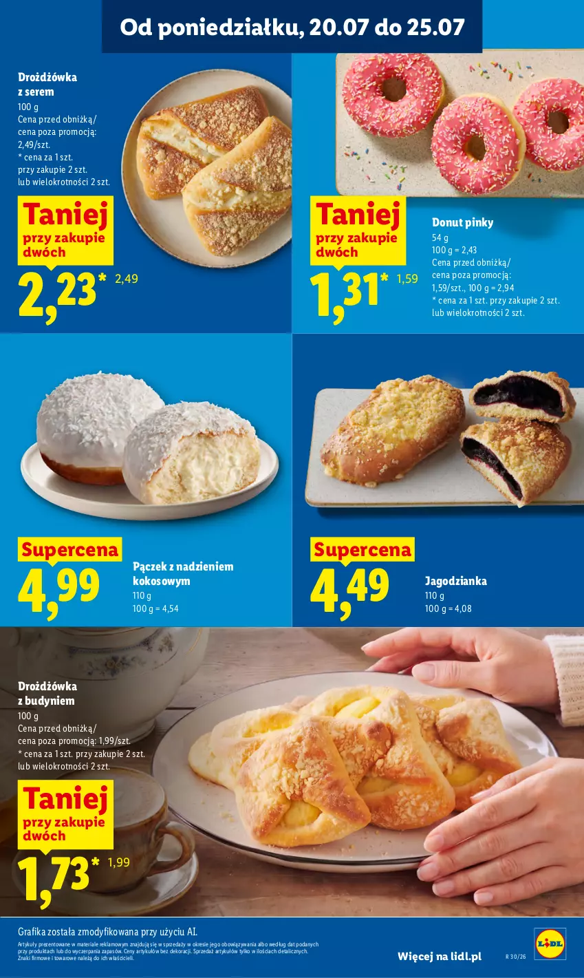 Gazetka promocyjna Lidl - Gazetka ważna od 20.07 do 22.07 - ważna 20.07 do 22.07.2026 - strona 65 - produkty: Donut, Gra, Grafika, Jagodzianka, Kokos, Pączek, Ser