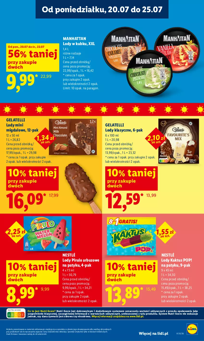 Gazetka promocyjna Lidl - Gazetka ważna od 20.07 do 22.07 - ważna 20.07 do 22.07.2026 - strona 73 - produkty: Arbuz, Kaktus, Lody, Nestlé
