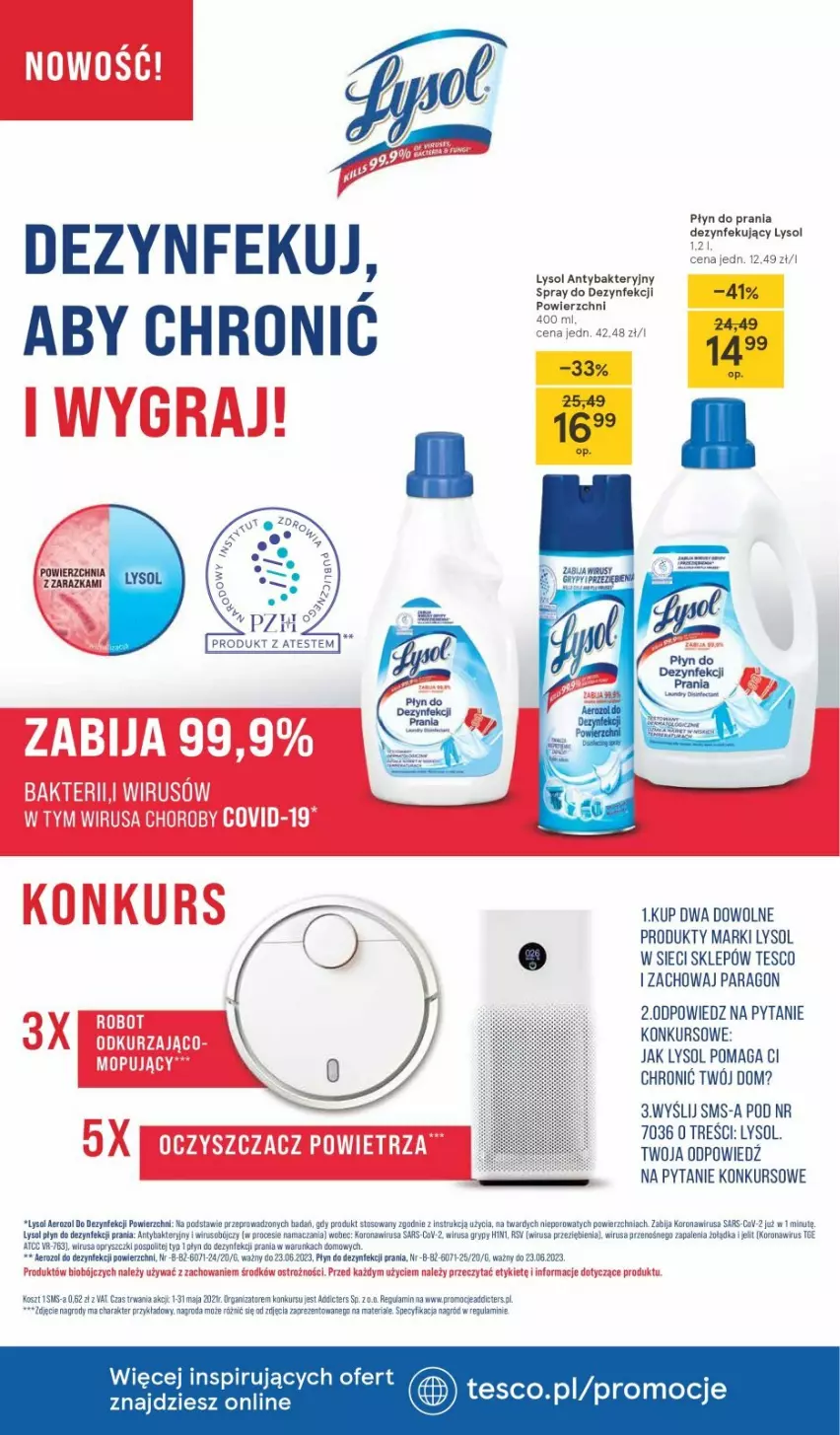 Gazetka promocyjna Tesco - Tesco gazetka - przyszły tydzień - ważna 29.04 do 05.05.2021 - strona 17 - produkty: Lysol, Płyn do prania