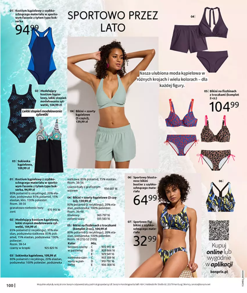 Gazetka promocyjna Bonprix - RELAKS NAD MORZEM - ważna 15.06 do 13.07.2026 - strona 102 - produkty: Bikini, Gra, Granat, Koc, Kostium, Por, Sport, Top