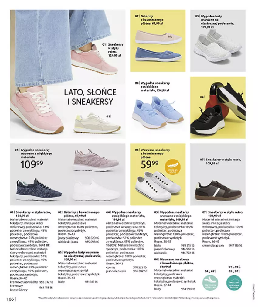 Gazetka promocyjna Bonprix - RELAKS NAD MORZEM - ważna 15.06 do 13.07.2026 - strona 108 - produkty: Baleriny, Buty, Dell, Fa, Gra, Sneakersy