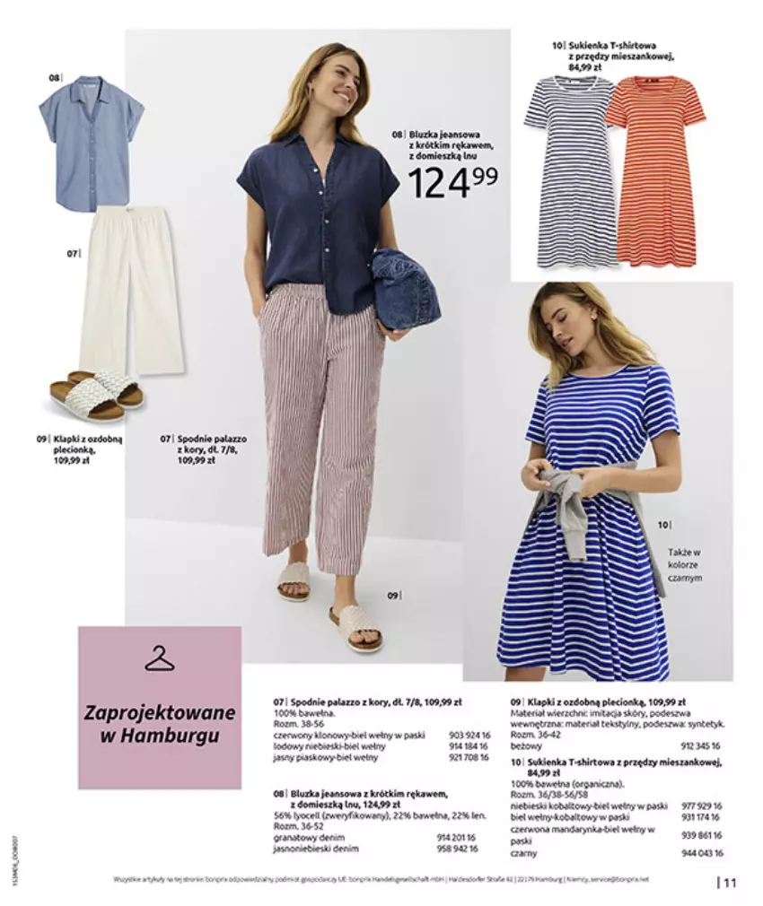 Gazetka promocyjna Bonprix - RELAKS NAD MORZEM - ważna 15.06 do 13.07.2026 - strona 13 - produkty: Klapki, Ocet, Spodnie, Tera