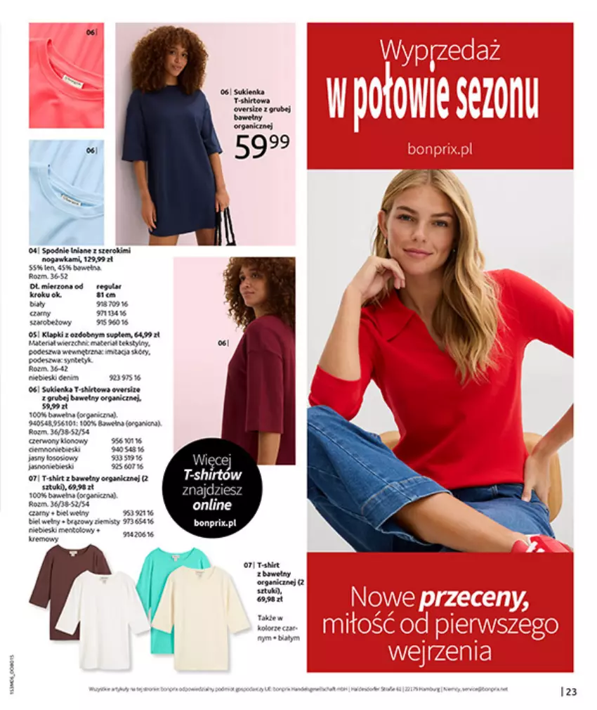 Gazetka promocyjna Bonprix - RELAKS NAD MORZEM - ważna 15.06 do 13.07.2026 - strona 25 - produkty: Fa, Klapki, Koc, LG, Por, Spodnie, T-shirt, Wełna