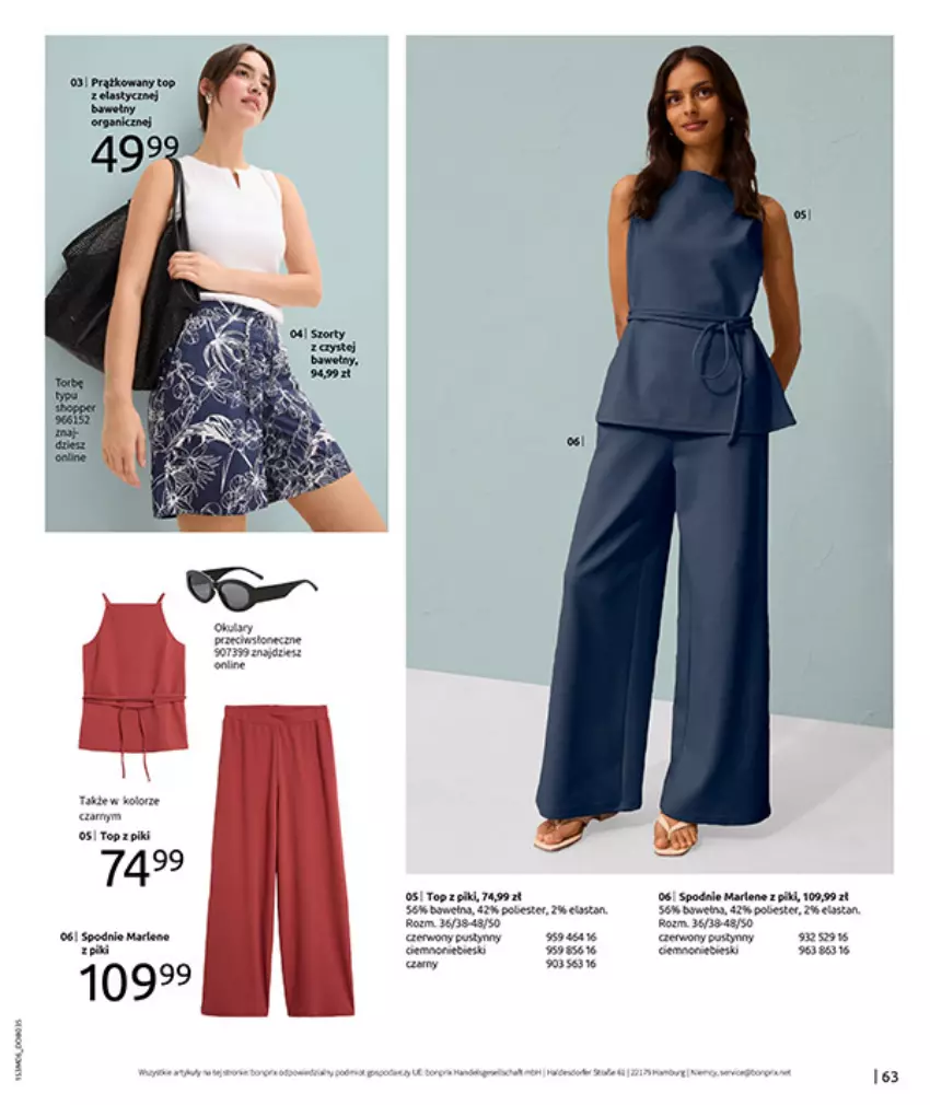 Gazetka promocyjna Bonprix - RELAKS NAD MORZEM - ważna 15.06 do 13.07.2026 - strona 65 - produkty: Fa, HP, Piwa, Por, Spodnie, Top