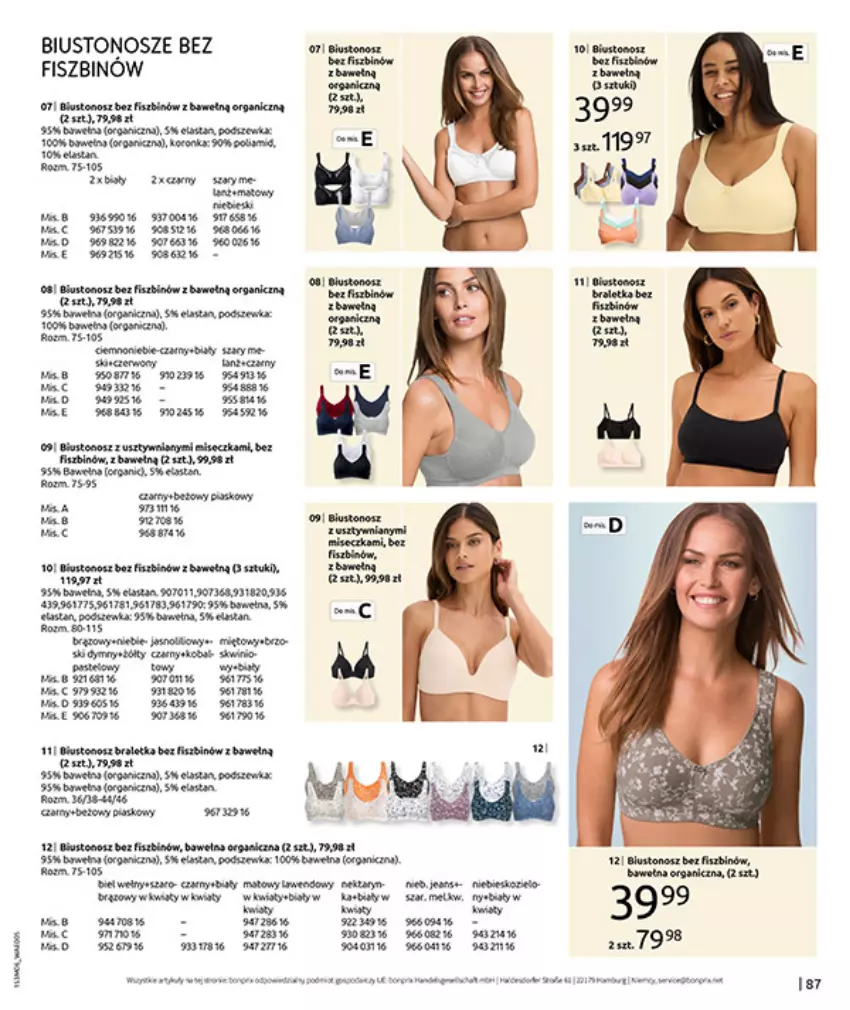 Gazetka promocyjna Bonprix - RELAKS NAD MORZEM - ważna 15.06 do 13.07.2026 - strona 89 - produkty: Biustonosz, Fa, Gin, Olej, Sito, Wełna