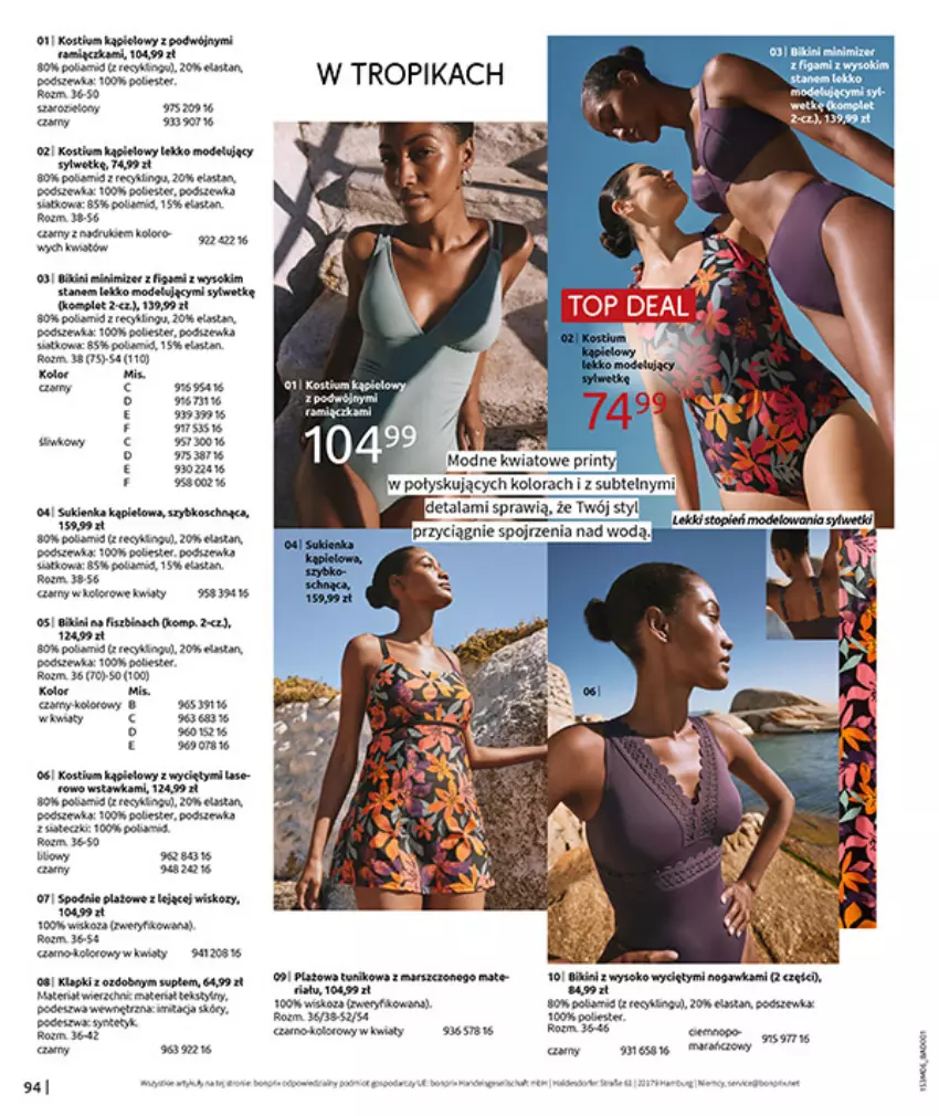 Gazetka promocyjna Bonprix - RELAKS NAD MORZEM - ważna 15.06 do 13.07.2026 - strona 96 - produkty: Bikini, Fa, Klapki, Klej, Kostium, LG, Moda, Sukienka, Top