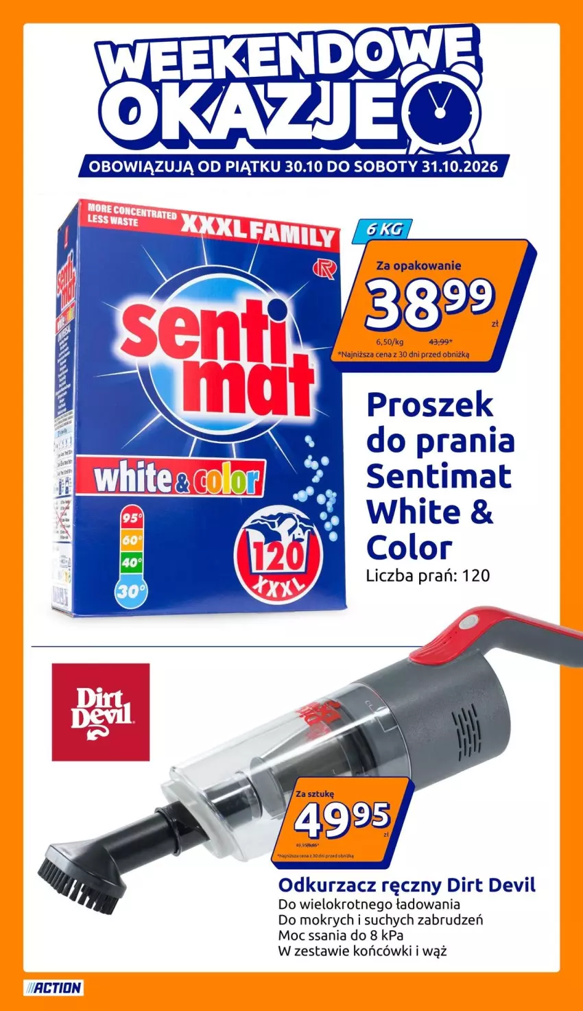 Gazetka promocyjna Action - Gazetka tydzień 44 2026 - ważna 28.10 do 03.11.2026 - strona 6 - produkty: Odkurzacz, Proszek do prania