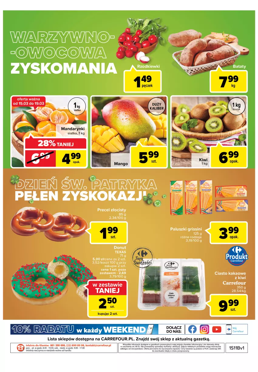 Gazetka promocyjna Carrefour - Gazetka Market Targ świeżości - ważna 15.03 do 21.03.2022 - strona 2 - produkty: Mandarynki, Siatka