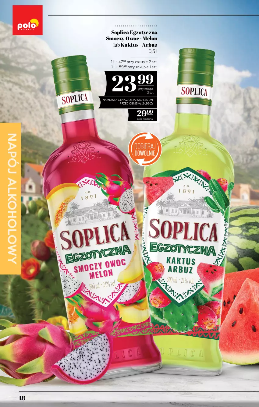 Gazetka promocyjna PoloMarket - Katalog alkoholi - ważna 13.08 do 26.08.2026 - strona 18 - produkty: Arbuz, Kaktus, Melon, Napój, Soplica