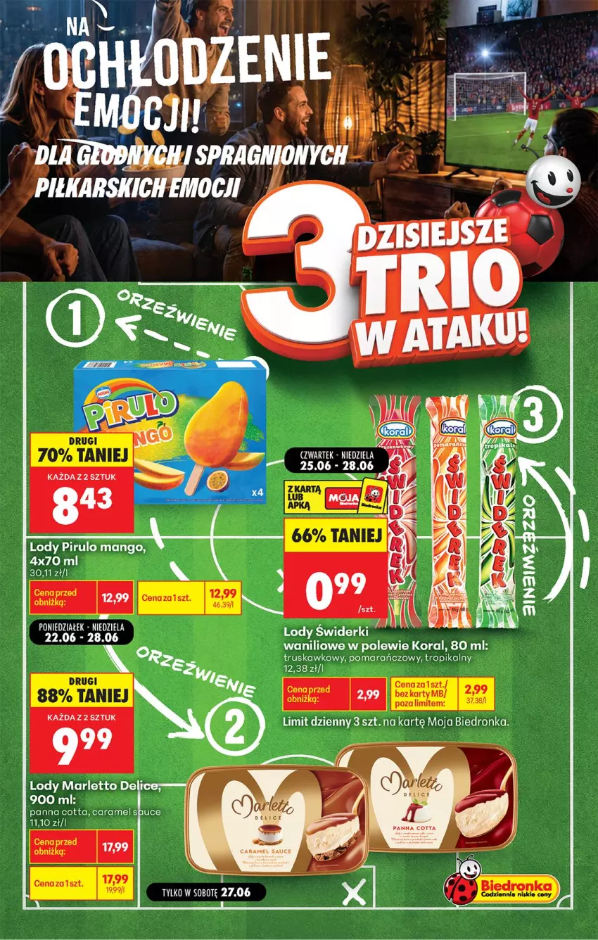 Gazetka promocyjna Biedronka - Gazetka - ważna 27.06 do 04.07.2026 - strona 1 - produkty: Lody, Mango, Panna cotta
